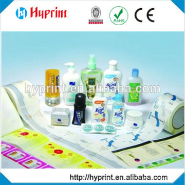 PVC shrink and bopp sticker labels, in mould label